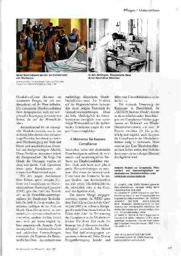 Vorschauseite 2: MEILENSTEINE DER HÄNDEDESINFEKTION