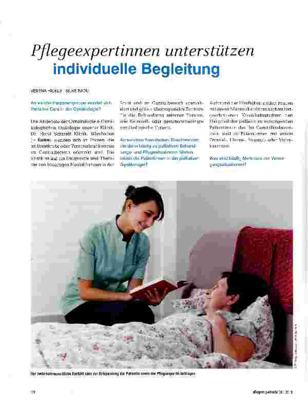 Vorschauseite 1: Pflegeexpertinnen unterstützen individuelle Begleitung