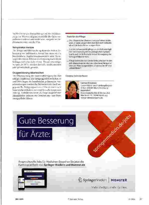 Vorschauseite 4: Pflege auf der Stroke Unit Vitalzeichen managen