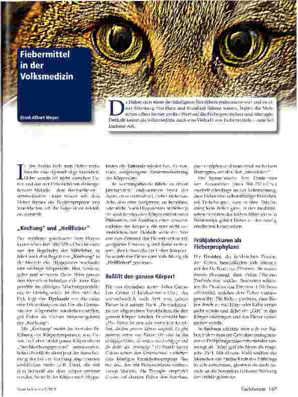Vorschauseite 1: Fiebermittel in der Volksmedizin