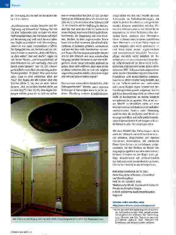 Vorschauseite 3: Das Modell des Palliativapartments