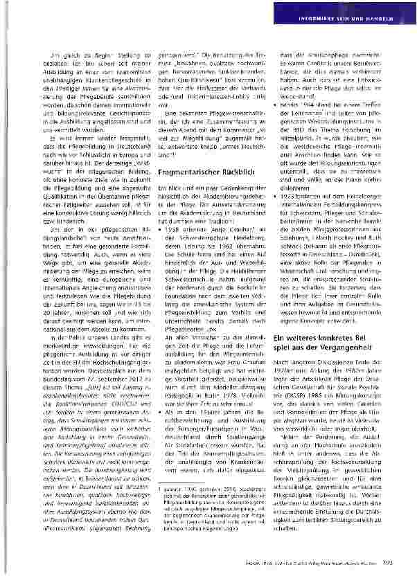 Vorschauseite 2: Entwicklungen in der Pflegebildung