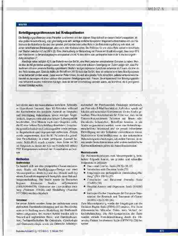 Vorschauseite 2: Partizipative Entscheidungsfindung und Anwendung von Entscheidungshilfen