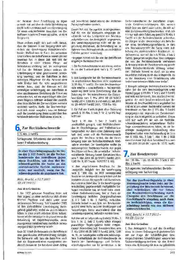 Vorschauseite 2: Zur Unterbringung
