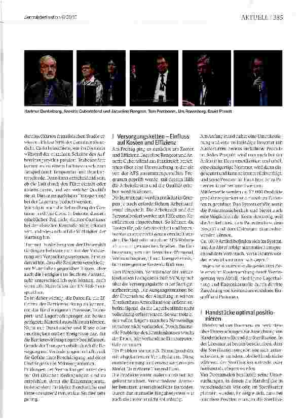 Vorschauseite 3: Weltkongress der Sterilgutaufbereitung