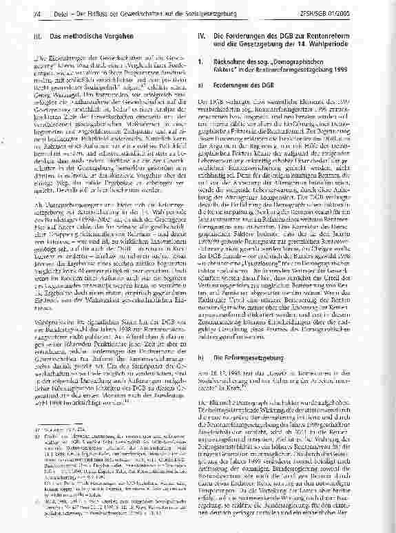 Vorschauseite 3: Der Einfluss der Gewerkschaften auf die Sozialgesetzgebung