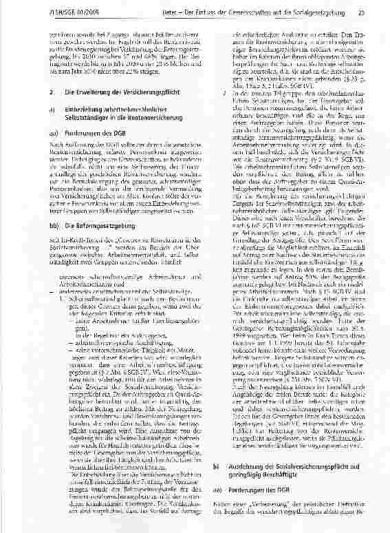 Vorschauseite 4: Der Einfluss der Gewerkschaften auf die Sozialgesetzgebung