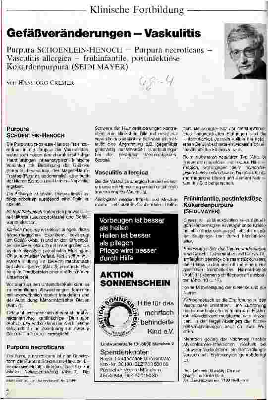 Vorschauseite 1: Gefäßveränderungen - Vaskulitis