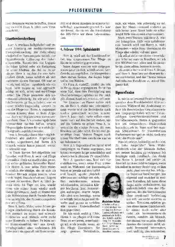 Vorschauseite 2: Wie ich eine vertrauenswürdige Begleiterin wurde Der gelungene Versuch, Angst und Unsicherheit gegenüber Aidskranken zu überwinden