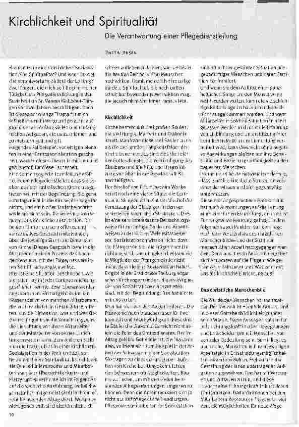 Vorschauseite 1: Kirchlichkeit und Spiritualität