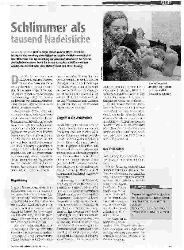 Vorschauseite 1: Schlimmer als tausend Nadelstiche
