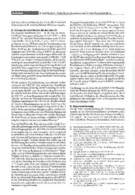 Vorschauseite 6: Frühe Nutzenbewertung und zentrale Preisverhandlung im Lichte des Kartellrechts