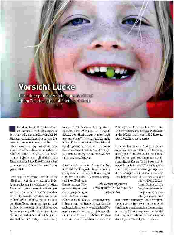 Vorschauseite 1: Vorsicht Lücke