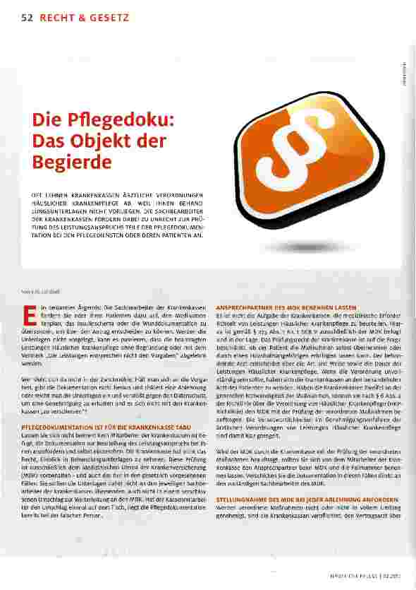 Vorschauseite 1: Die Pflegedoku: Das Objekt der Begierde