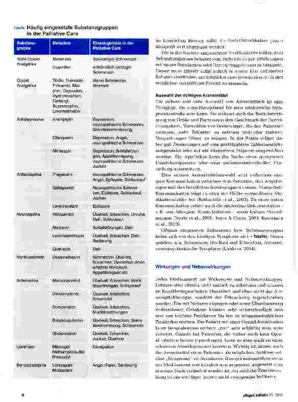 Vorschauseite 3: Tropfen, Tabletten & Co. - Arzneimitteltherapie in der Palliative Care