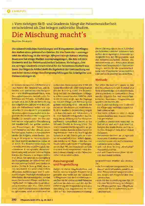 Vorschauseite 1: Die Mischung macht es