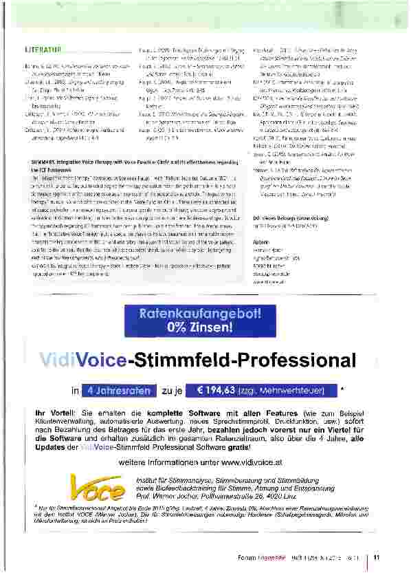 Vorschauseite 6: Integrative Stimmtherapie (I. S. T. ) mit Stimmfunktionskreis