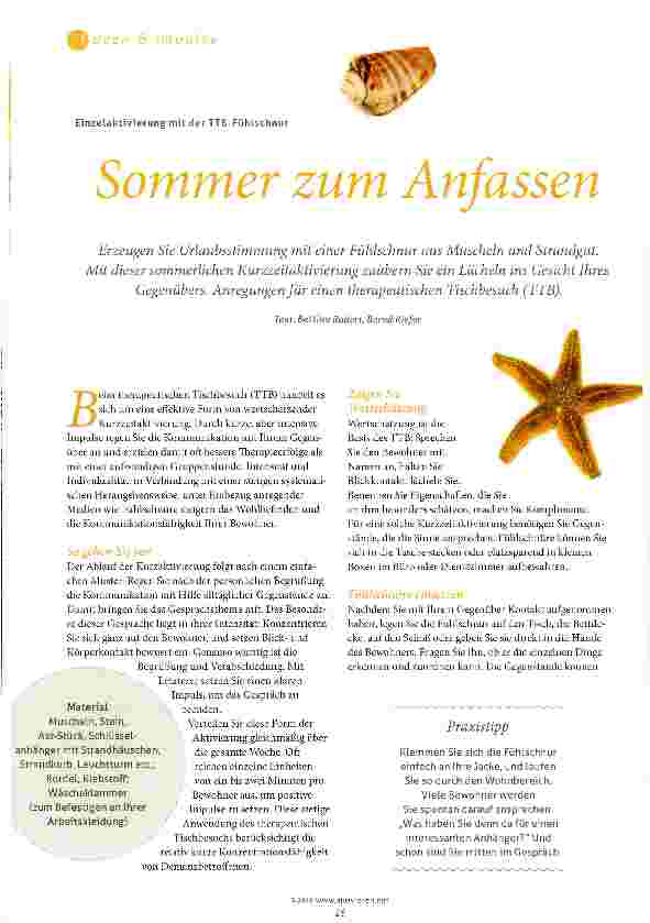 Vorschauseite 1: Sommer zum Anfassen