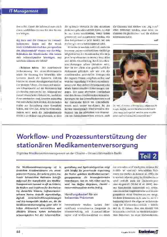 Vorschauseite 1: Workflowund Prozessunterstützung der stationären Medikamentenversorgung Teil 2