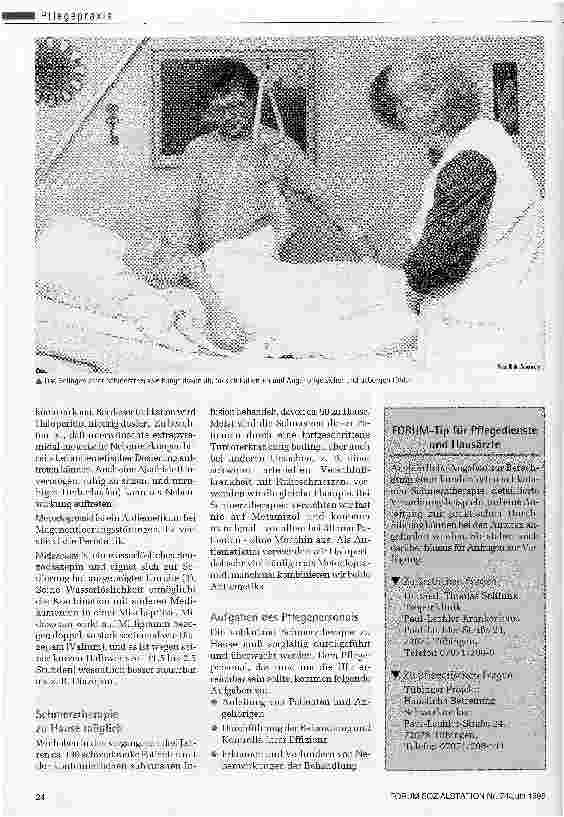 Vorschauseite 3: Schmerztherapie - subkutan und zu Hause Linderung für Schwerkranke durch Spritzenpumpe Medizin und Pflege arbeiten Hand in Hand