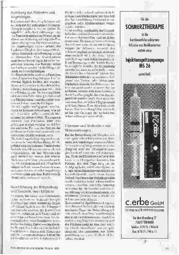 Vorschauseite 4: Schmerztherapie - subkutan und zu Hause Linderung für Schwerkranke durch Spritzenpumpe Medizin und Pflege arbeiten Hand in Hand