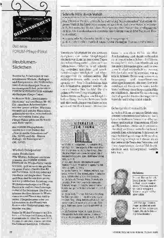 Vorschauseite 5: Schmerztherapie - subkutan und zu Hause Linderung für Schwerkranke durch Spritzenpumpe Medizin und Pflege arbeiten Hand in Hand