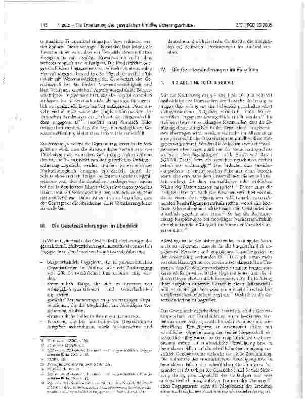 Vorschauseite 2: Die Erweiterung des gesetzlichen Unfallversicherungsschutzes durch das Gesetz zur Verbesserung des unfallversicherungsrechtlichen Schutzes bürgerschaftlich Engagierter