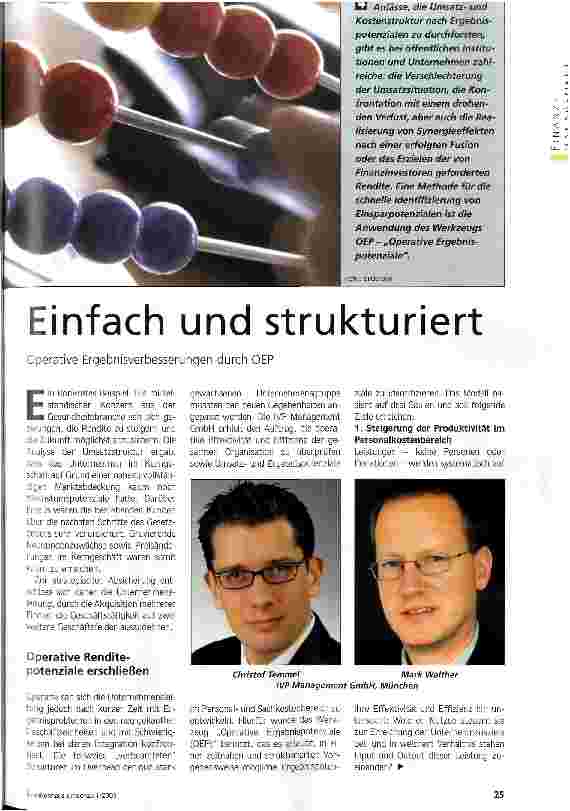 Vorschauseite 1: Einfach und strukturiertOperative Ergebnisverbesserungen durch OEP