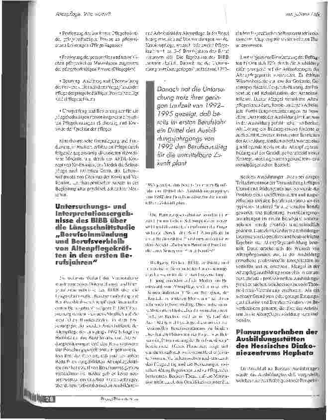 Vorschauseite 2: Altenpflege: Wie weiter?