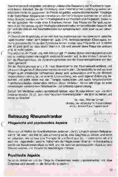 Vorschauseite 5: Rheumatische Erkrankungen Neue Tendenzen der Diagnostik und Therapie
