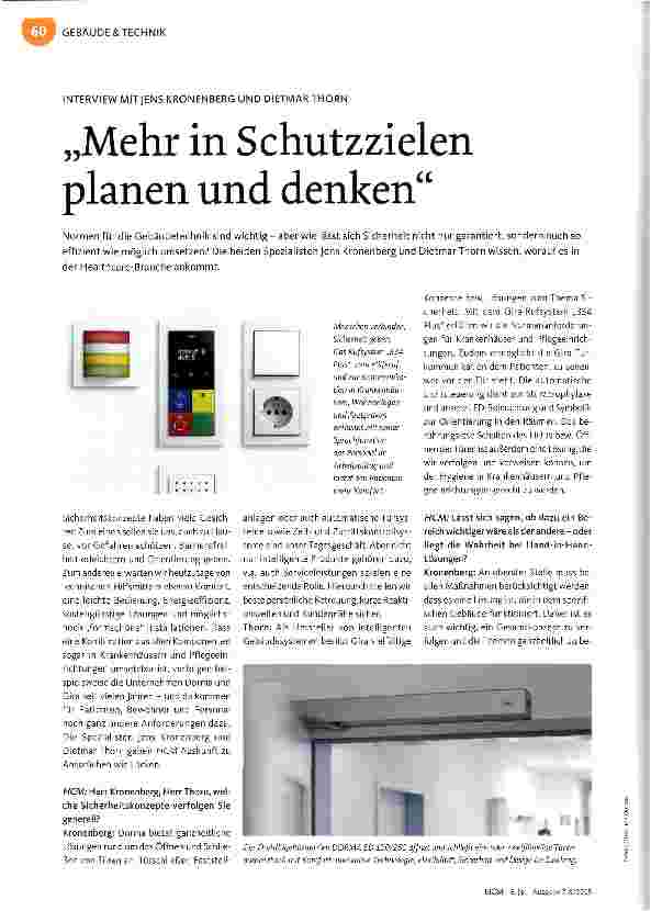 Vorschauseite 1: Mehr in Schutzzielen planen und denken