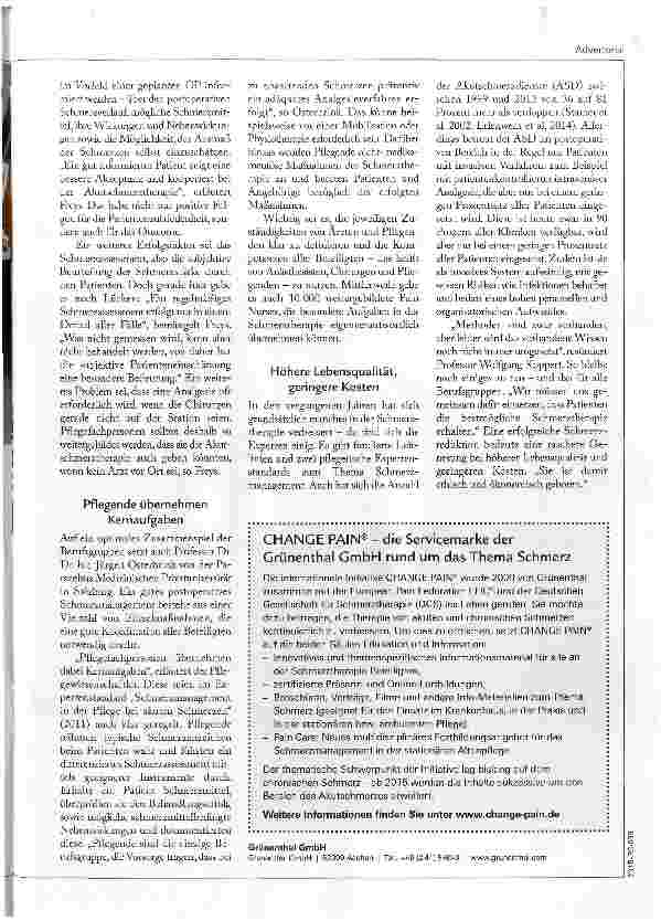 Vorschauseite 2: Gemeinsam gegen postoperative Schmerzen