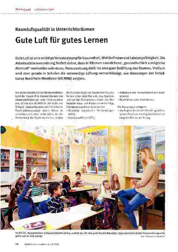 Vorschauseite 1: Gute Luft für gutes Lernen