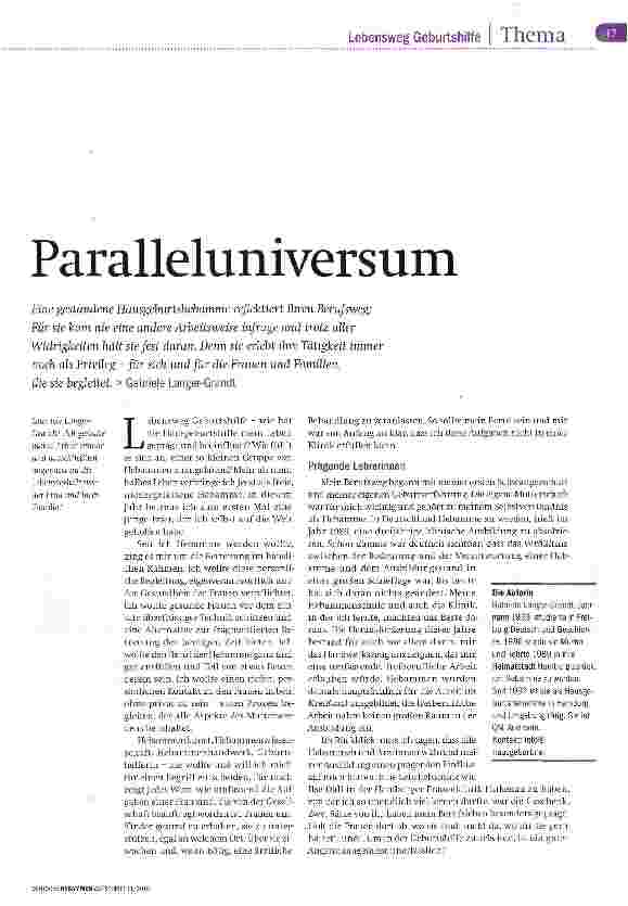 Vorschauseite 2: Paralleluniversum