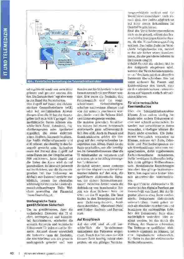 Vorschauseite 3: Eine digitale Datenautobahn für das Gesundheitswesen