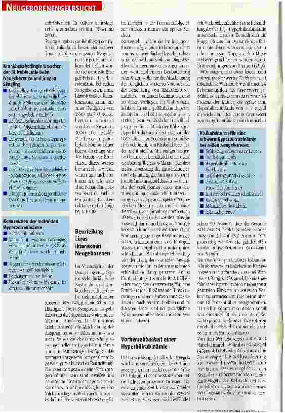 Vorschauseite 3: Bilirubinämie des reifen Neugeborenen