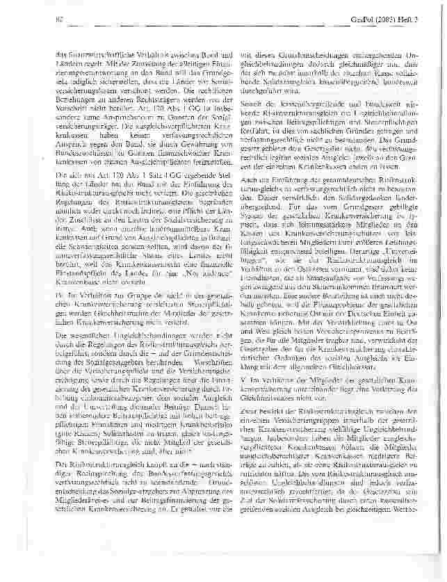 Vorschauseite 3: Regelungen des Risikostrukturausgleichs verfassungsgemäßBundesverfassungsgericht, Beschluss vom 18. Juli 2005 - 2 BvF 2/01