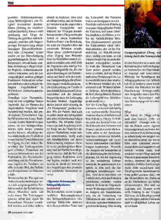 Vorschauseite 5: Rehabilitation von Schlaganfallpatienten Ganzheitliche Betreuung