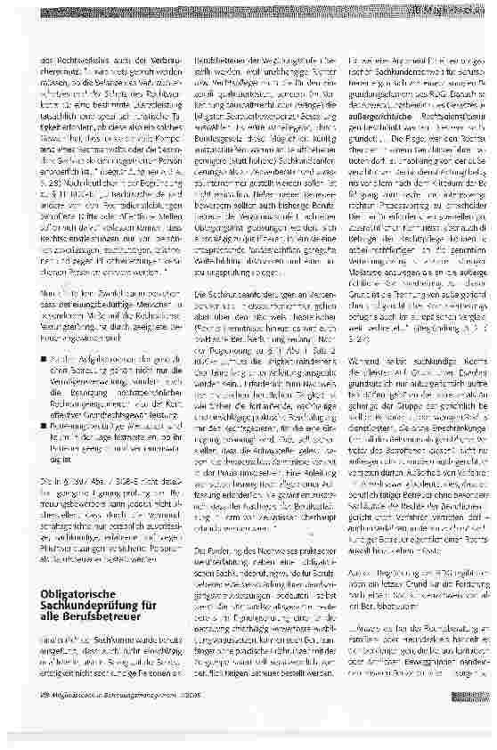 Vorschauseite 3: Regelungen zur Berufsbetreuung im Rechtsdienstleistungsgesetz