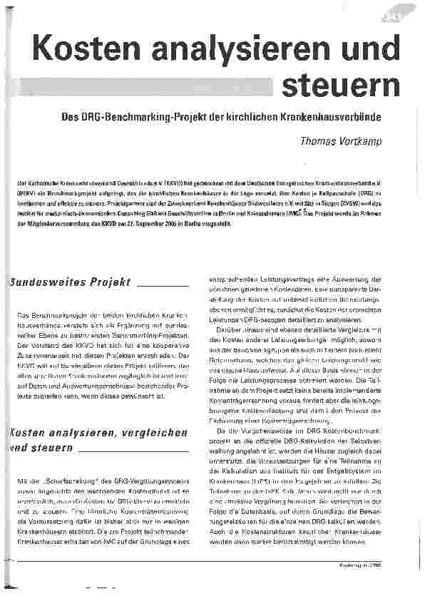 Vorschauseite 1: Kosten analysieren und steuern
