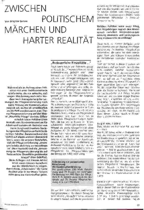 Vorschauseite 1: Zwischen politischem Märchen und harter Realität