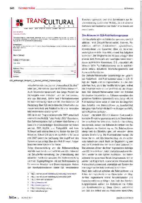 Vorschauseite 2: Seit seiner Einführung vor etwa 15 Jahren hat sich Open Journal Systems (OJS) zu einem Standard für die Publikation und Verwaltung elektronischer Fachzeitschriften entwickelt.