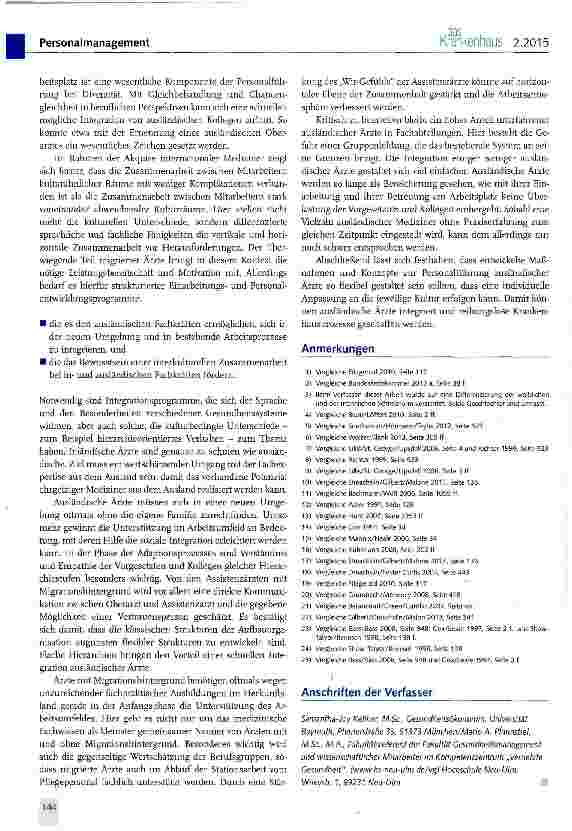 Vorschauseite 3: Personalführung bei Diversität - Der Umgang mit ausländischen Ärzten
