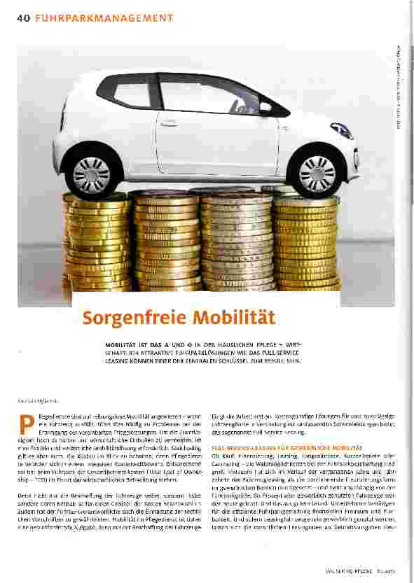 Vorschauseite 1: Sorgenfreie Mobilität