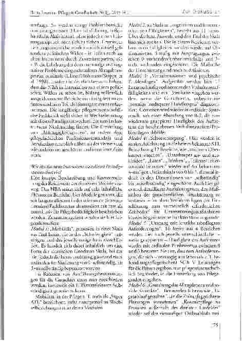 Vorschauseite 3: Das „Neue Begutachtungsassessment zur Feststellung der Pflegebedürftigkeit: Plädoyer für eine dringliche Debatte in der Pflegewissenschaft, die zwischen „Wissenschaft und „Politik…