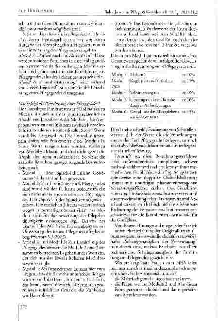 Vorschauseite 4: Das „Neue Begutachtungsassessment zur Feststellung der Pflegebedürftigkeit: Plädoyer für eine dringliche Debatte in der Pflegewissenschaft, die zwischen „Wissenschaft und „Politik…