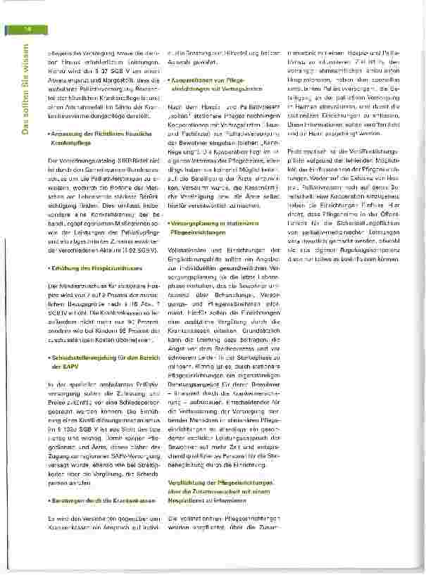 Vorschauseite 3: Gesetz zur Verbesserung der Hospizund Palliativversorgung schafft Klarheit für Patienten und Einrichtungen