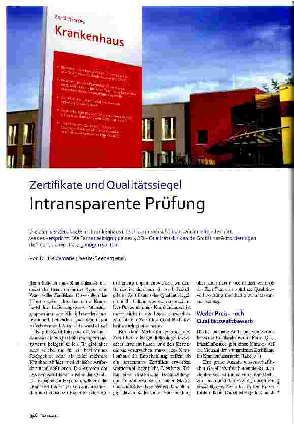 Vorschauseite 1: Intransparente Prüfung