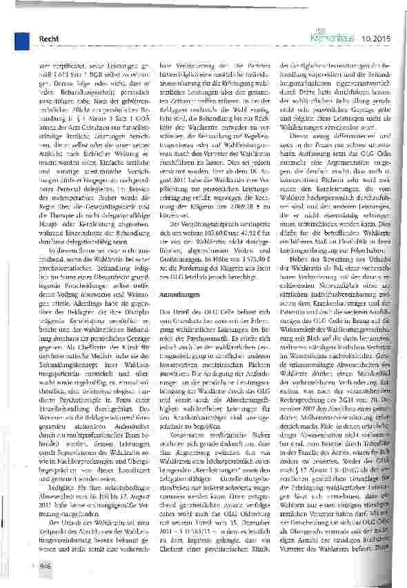 Vorschauseite 2: Persönliche Leistungserbringung in konservativen Fächern