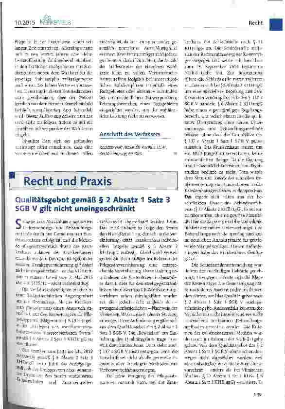 Vorschauseite 3: Persönliche Leistungserbringung in konservativen Fächern
